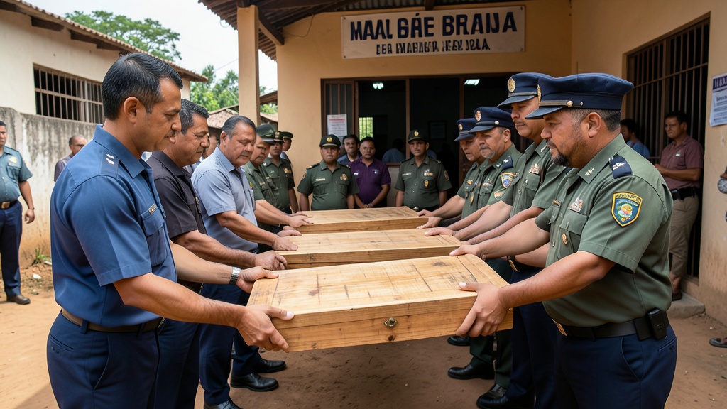 Presos del Guayas entregan 80 ataúdes a la Fuerza de Tarea Conjunta para familias vulnerables
